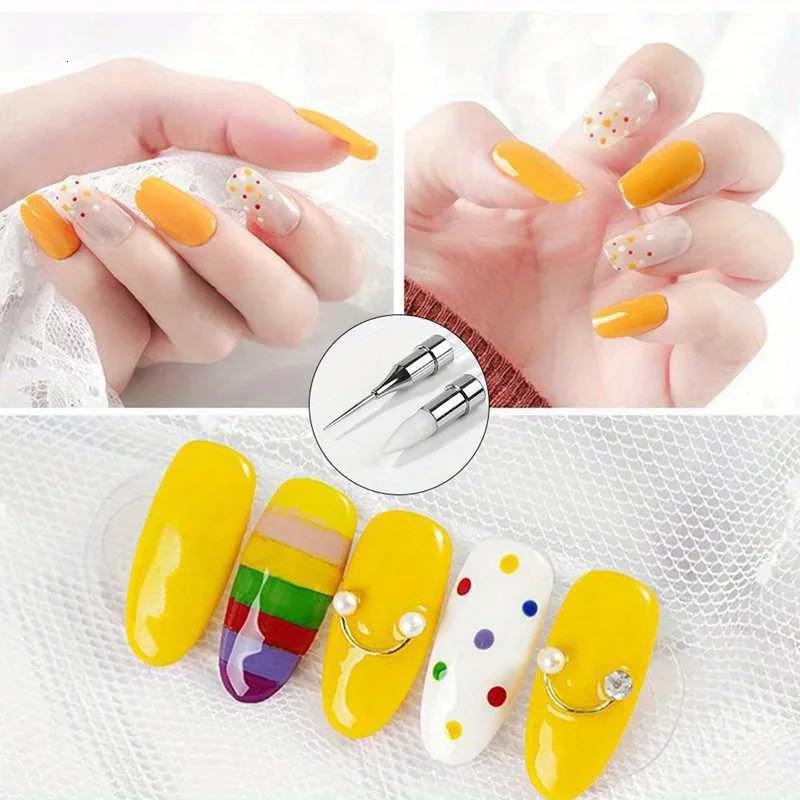 Nail Art Dotting Pen Double End Painting DIY Brush Rhinestone Handle Diamond Picker Manicure Dotting Tool Nail Accessories 250805