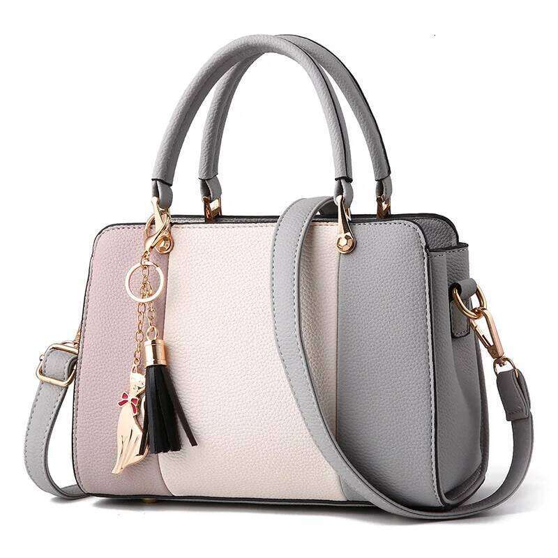 Color Blocking Women's Bag Leather Crossbody Totes Fashion Designer Female Handbag Casual Ladies Travel Shoulder Bags