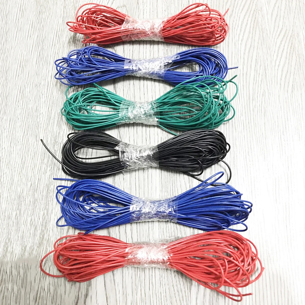 Electronic Wire Cable UL Certification 5M/10M UL1007 AWG24 1.4mm Wire Extension Cord Heating Copper Electirc Linevity.