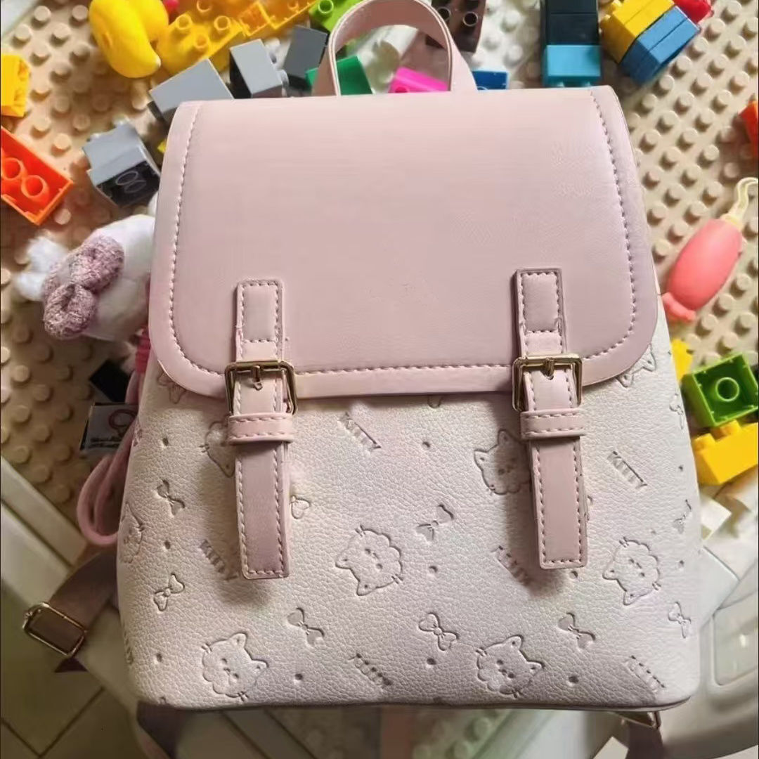 Korean Style Niche Fashion Cute Luxury Bag Pendant Sweet Designer Bag Simple Print Large Capacity Versatile Sweet Oxygen Backpack