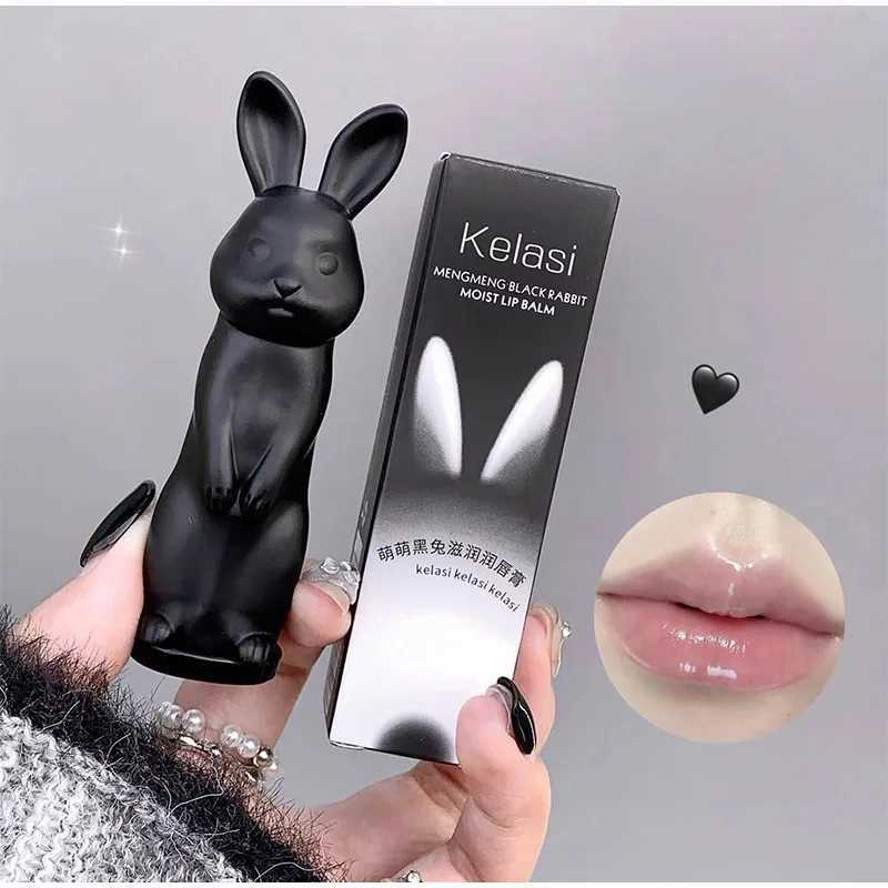 Rabbit Black Lip Balm Gloss Not Dryness Peach Transparent Lip Tint Moisturizing Lips Makeup Base Childrens Lipsticks For GirlsXJ250807