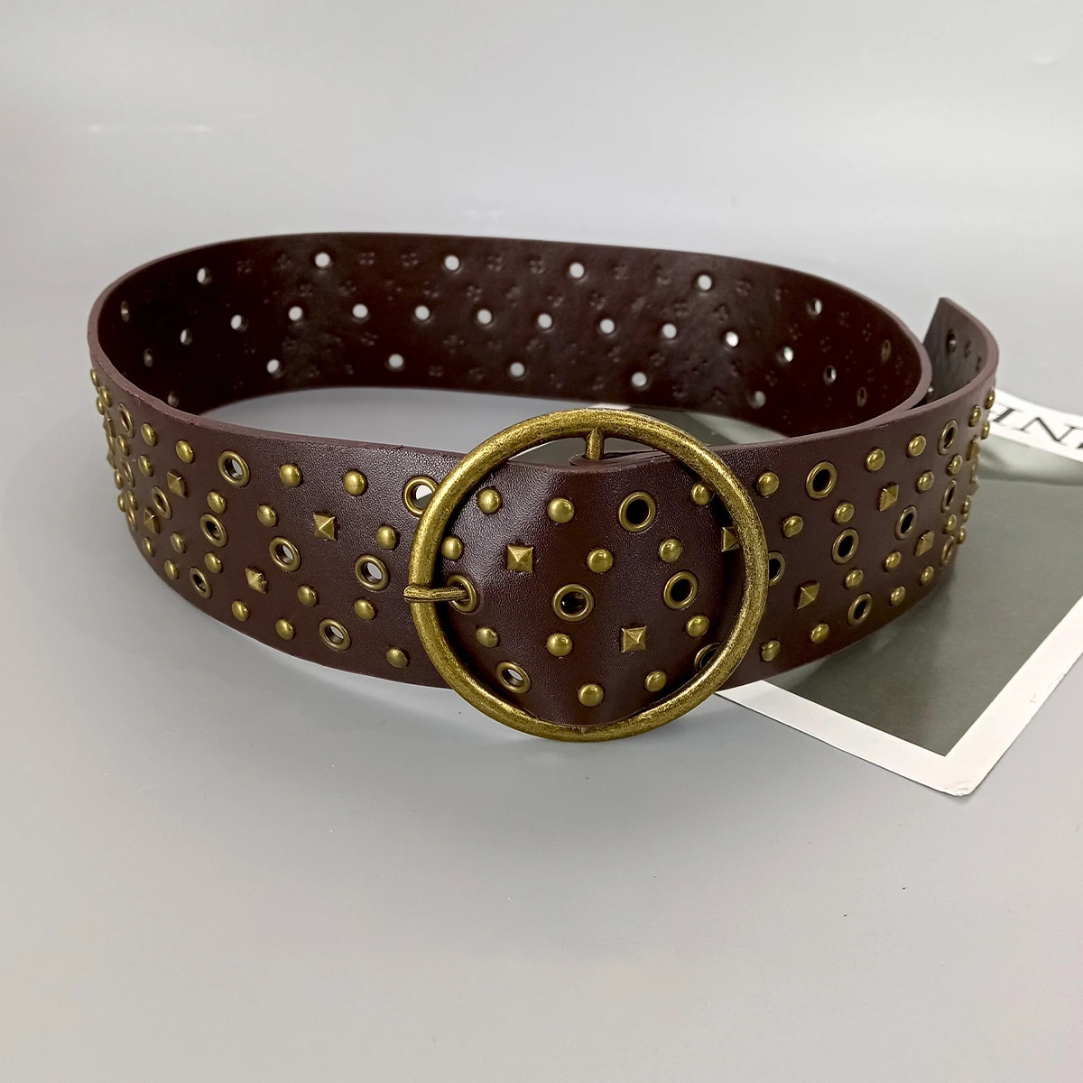 Y2K Hollow Western Style Exaggerated Cowboy Cowgirl Wide Belt For Women Vintage Soft Durable Belt Punk Gothic Waistband Female 250806