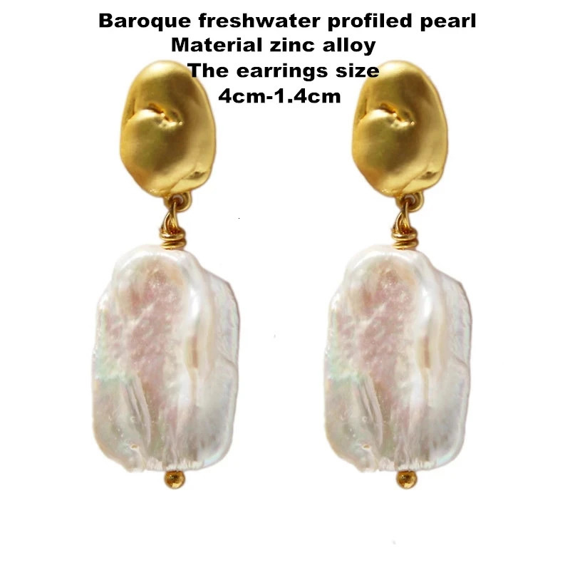 kshmir Korean natural freshwater Baroque pearl earrings vintage simple earrings for womens party earrings 250805