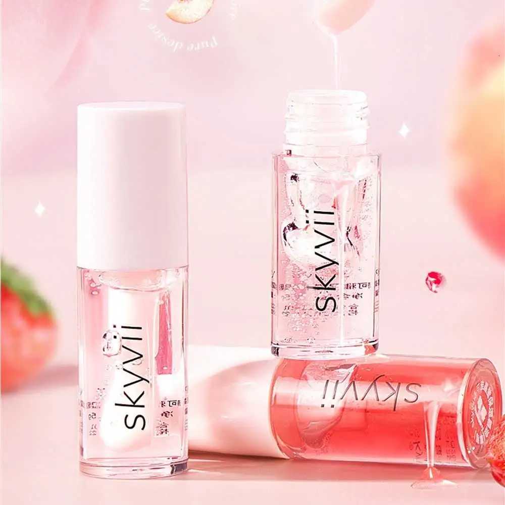 Moisturizing And Hydrating Anti-dry Lip Balm Female Student Lip Care Remove Dead Skin Peach Crystal Transparent Texture Lip OilXJ250807