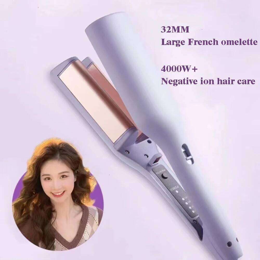 32Mm Electric Iron Curling Tool Egg Roll Lasting French Styling Deep Wave Hair Curler 4 Temperature Adjustable