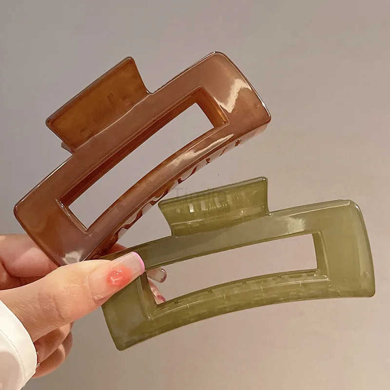 13CM Big Claw Clips for Thick Hair Simple Geometric Clip Head Grab Temperament ScratChing Clamp Hair Accessories U250807