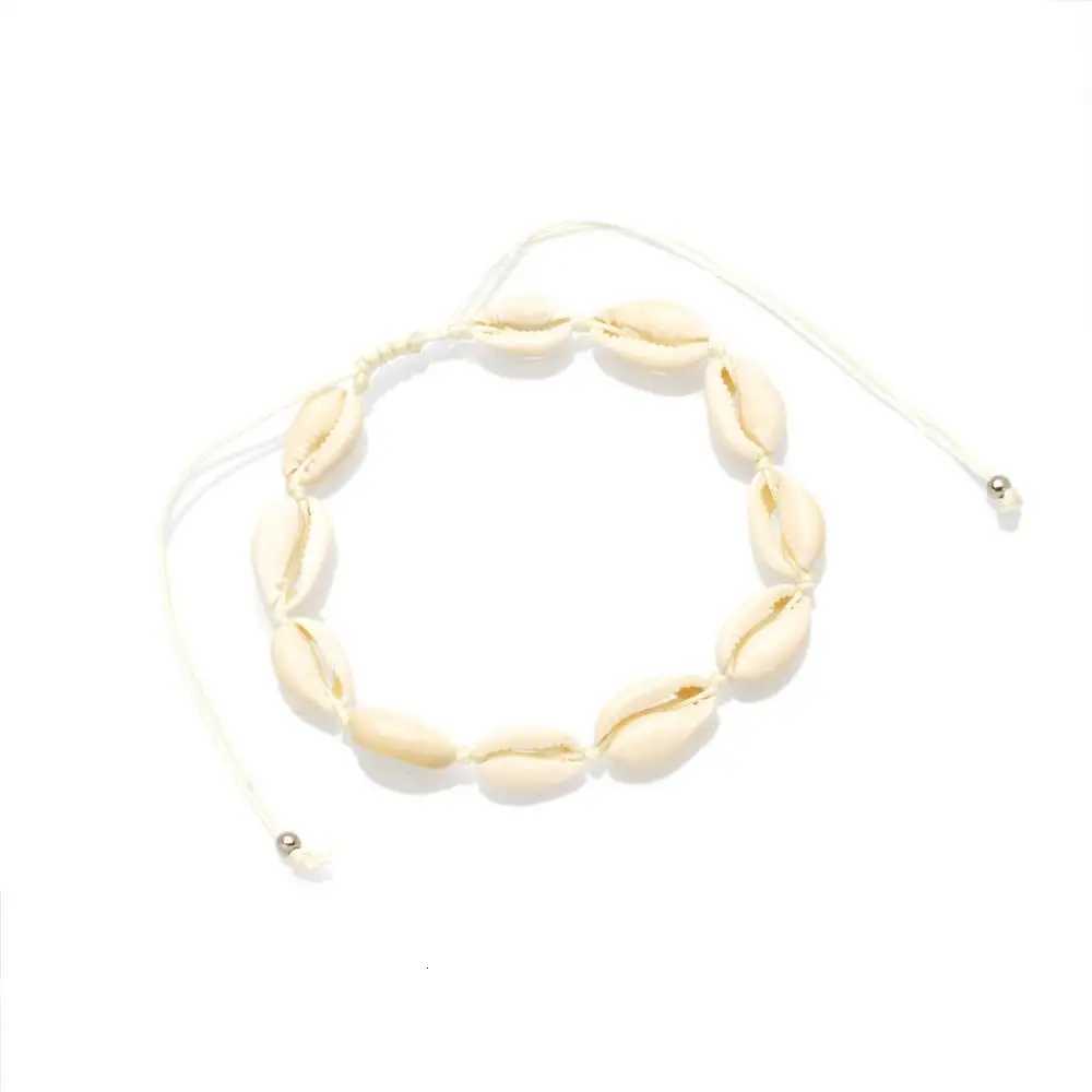 Boho 11 Cowrie Seashell Black Beige Cord Adjustable Anklet Women Girl 2020 New Fashion Shells Sea Shore Bali Handmade Jewelry Y250805