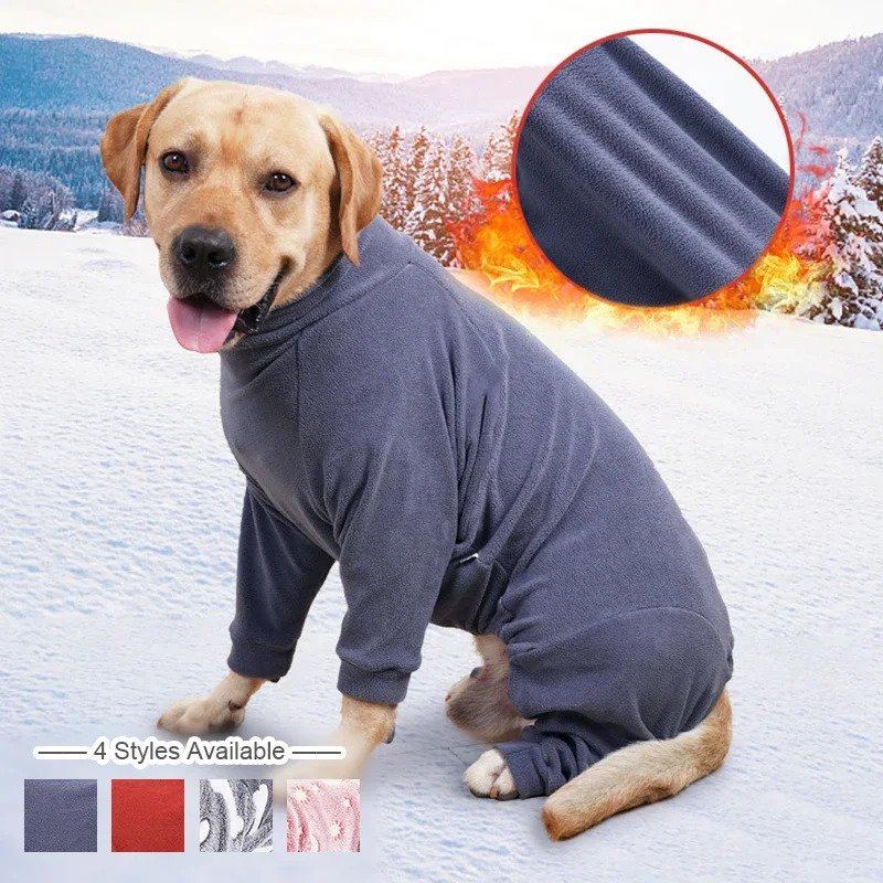 Xs-3XL Winter Pet Dog Clothes Dogs Sweatshirt Warm Flannel Dog Pajamas Padded Clothes for Medium Large Dogs Labrador Clothing 250806