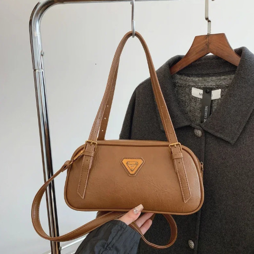 Stylish Ladies PU Leather Top Handle Bags Trendy Single Shoulder Messenger Vintage Inspired Tote Handbags 250807