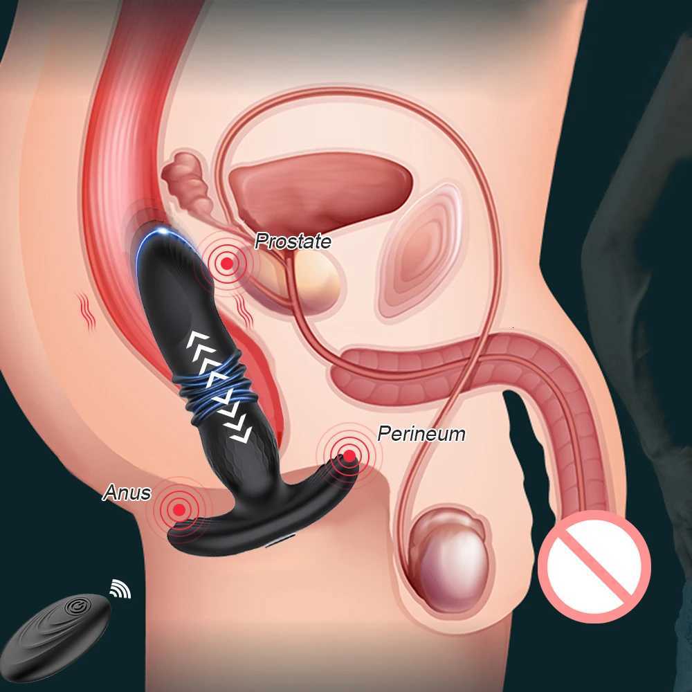 APP Control Vibrator Telescopic Vibrating Anal Plug Remote Control Sex Toy for Adults Anal Dildo Male Prostate Massager Anal Plug W250807