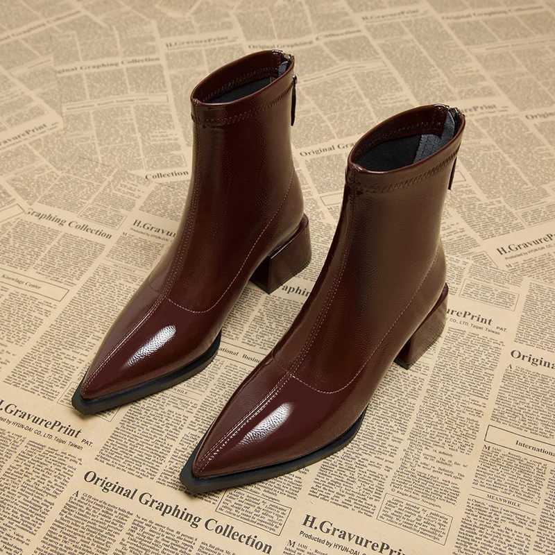 Spring Autumn Vintage Slimming Women Ankle Boots Ladies Ccise Low Heel Short Boots Womens Shoes XJ250807