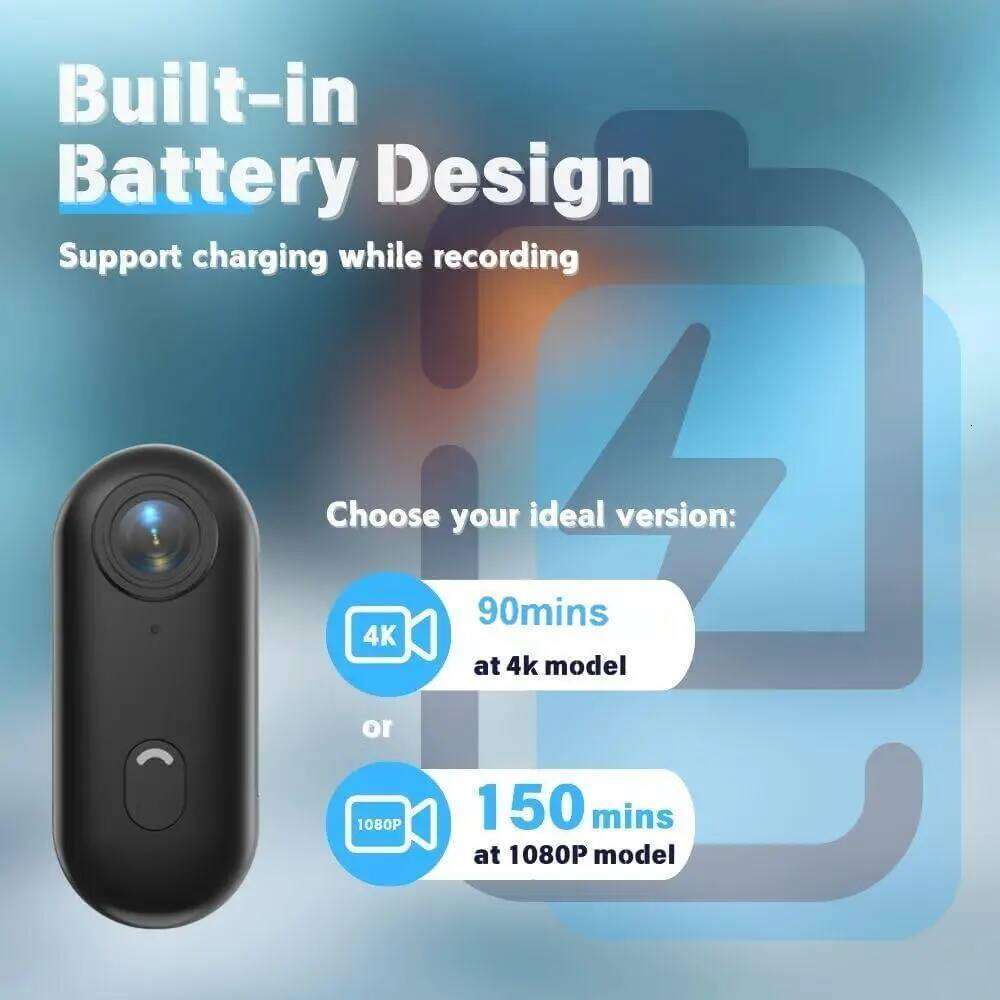 K HD Mini Vlog Camera With Wifi Wireless Portable Action Body Cam For Sports Travel Photography Pocket Sized Video Recorder