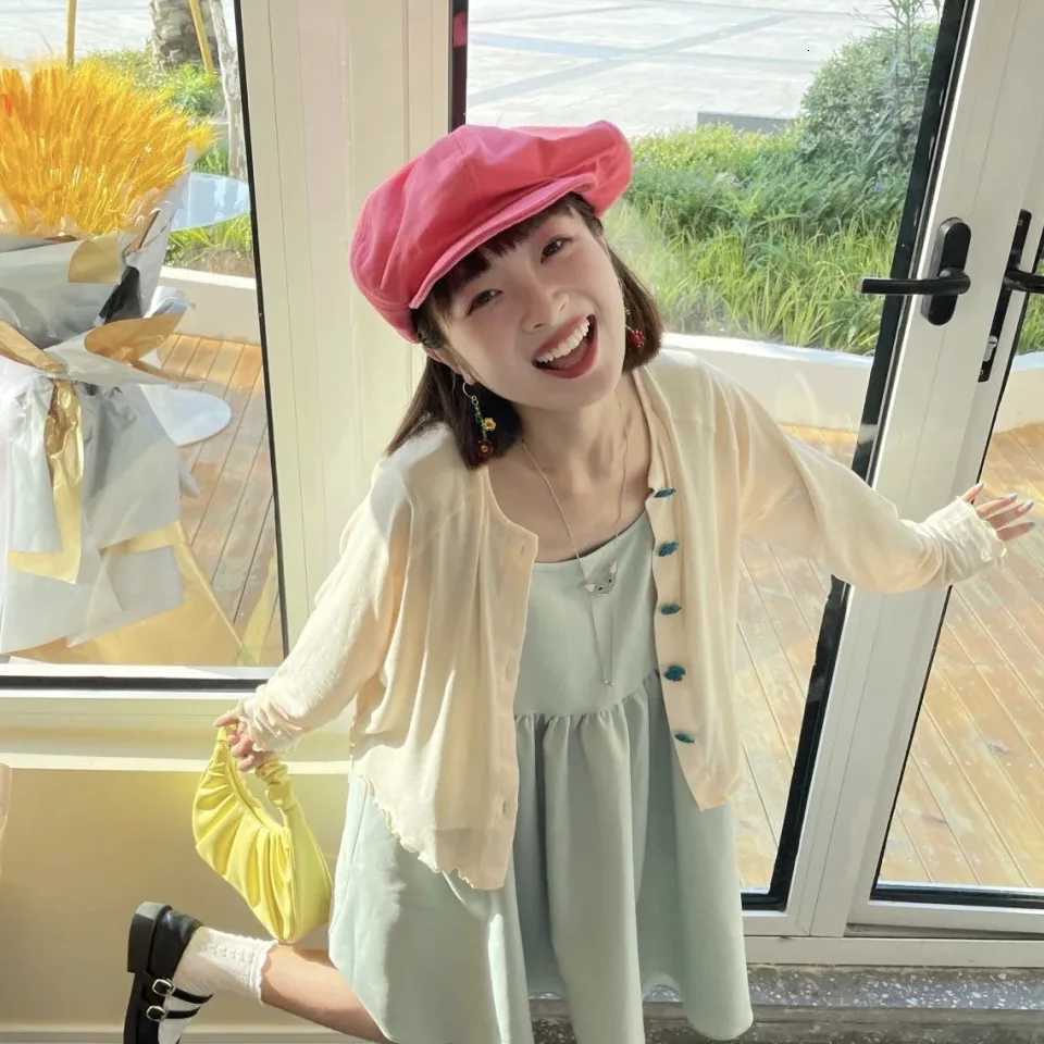 Rose Red! 100% Cotton Oversized Womens Octagonal Hat Stylish Painter Newsboy Cap Painter Cloud She Beret Hats Boinas XJ250807