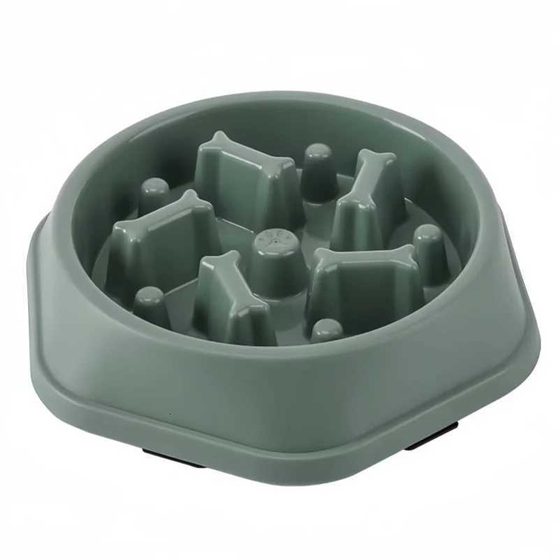 Pet Cat Dog Slow Food Bowl Fat Help Healthy Round Anti-choking Thickened And Non-slip Multiple Colors Shapes Y250806