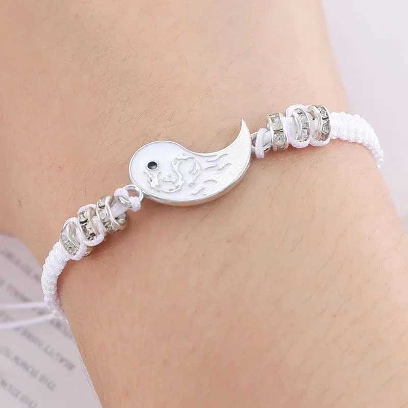 2025 Fashion Dragon Figure Yin Yang Bracelet Couple Adjustable Bracelets Boyfriend Girlfriend Valentines Day Friendship Jewelry W250807