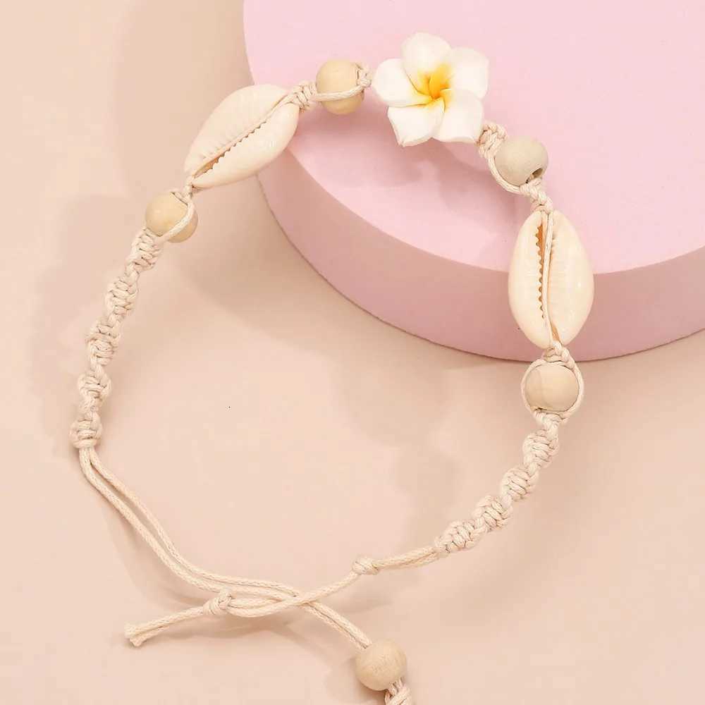 Boho Shell Rope Chain Anklets for Women Flower Shell Beach Charm Anklet Beach Barefoot Ankle Leg Chain Foot Jewelry Y250805