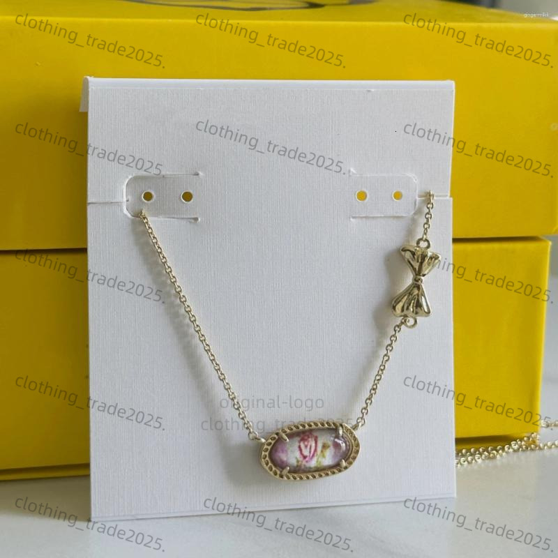Kendrick Scott Necklace YEEVAA Love Shack Fancy Bow Blooming Heirloom Illusion Necklace For Women Fashion Kendrick Scott Jewelry Unique Gifts d43