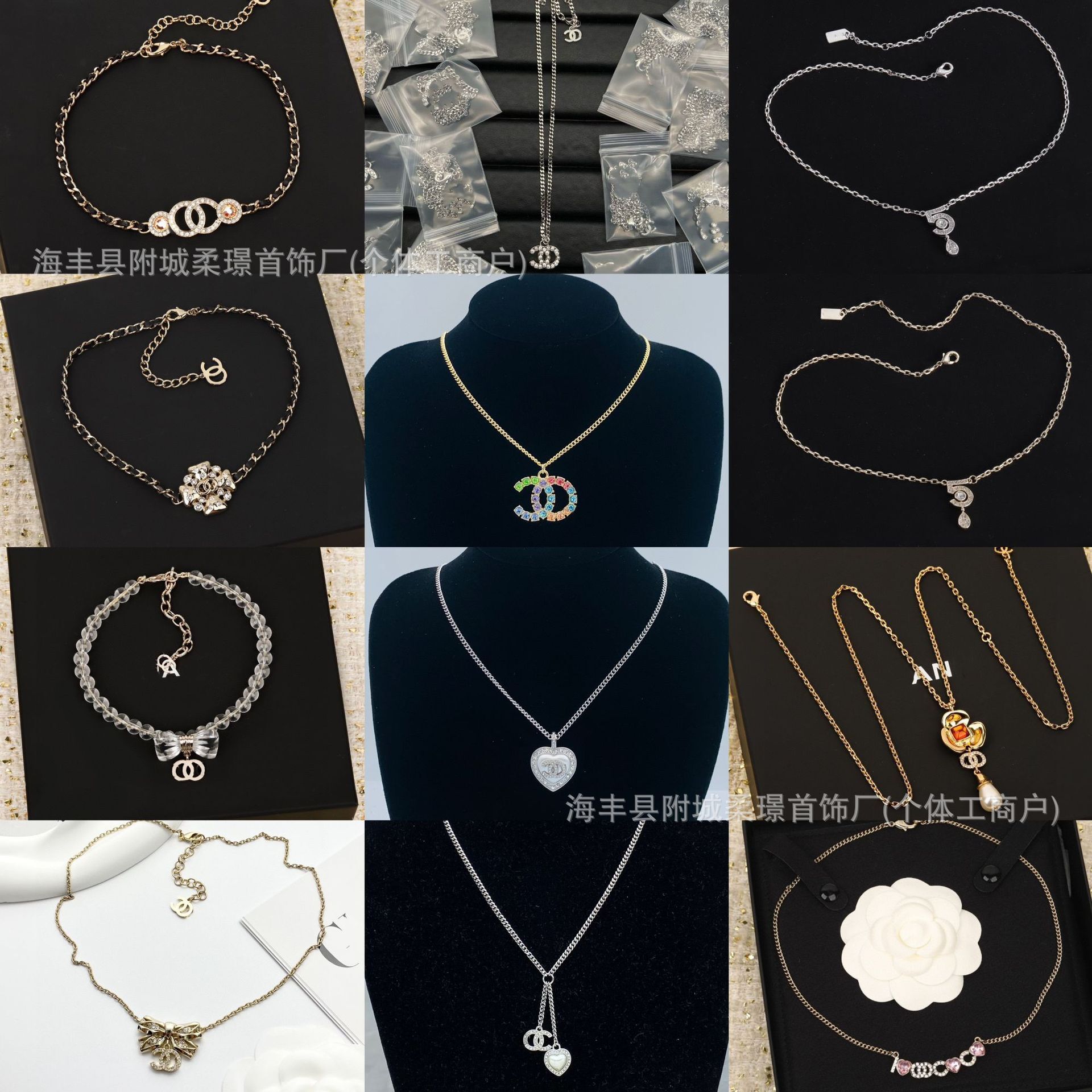 pendant necklaces designer luxury jewelry for men women gold silver woman high version double c pearl inlaid diamond necklace heartshaped pe channels chanelly 6PWH