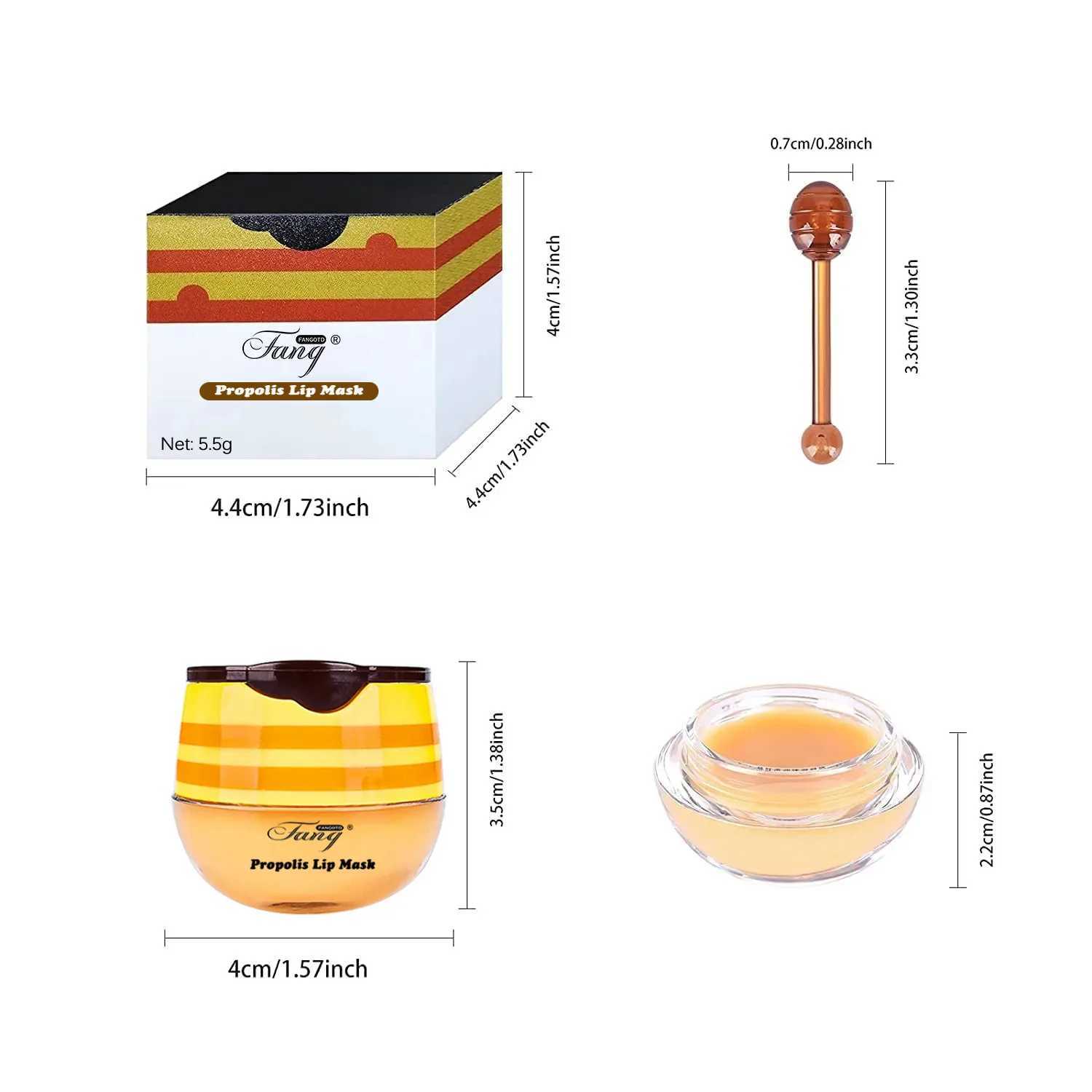 5.5g Lip Sleep Mask Night Sleep Maintenance Moisturizing Lip Gloss Bleach Cream Nourishing Lip Care Strawberry HoneyXJ250807