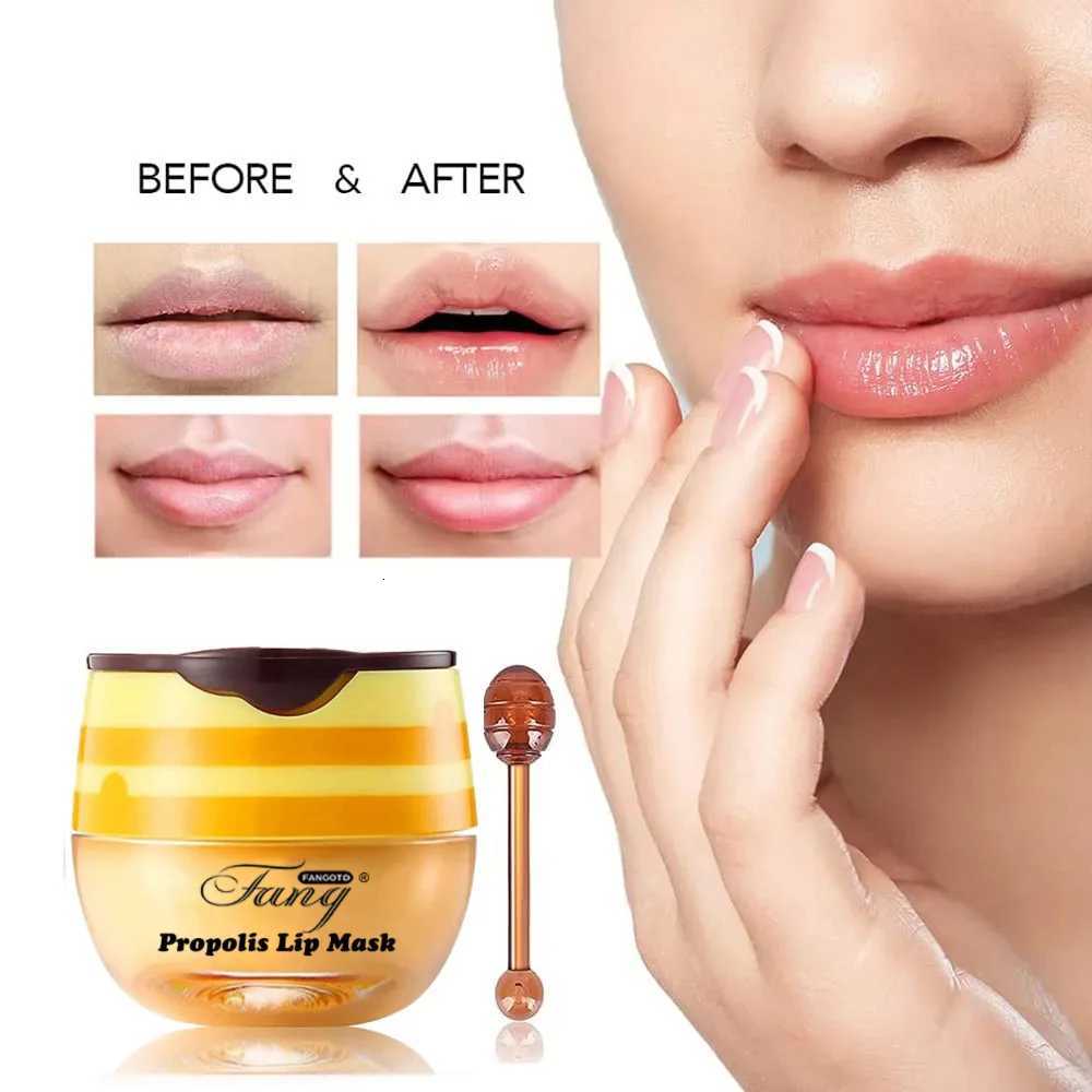 5.5g Lip Sleep Mask Night Sleep Maintenance Moisturizing Lip Gloss Bleach Cream Nourishing Lip Care Strawberry HoneyXJ250807