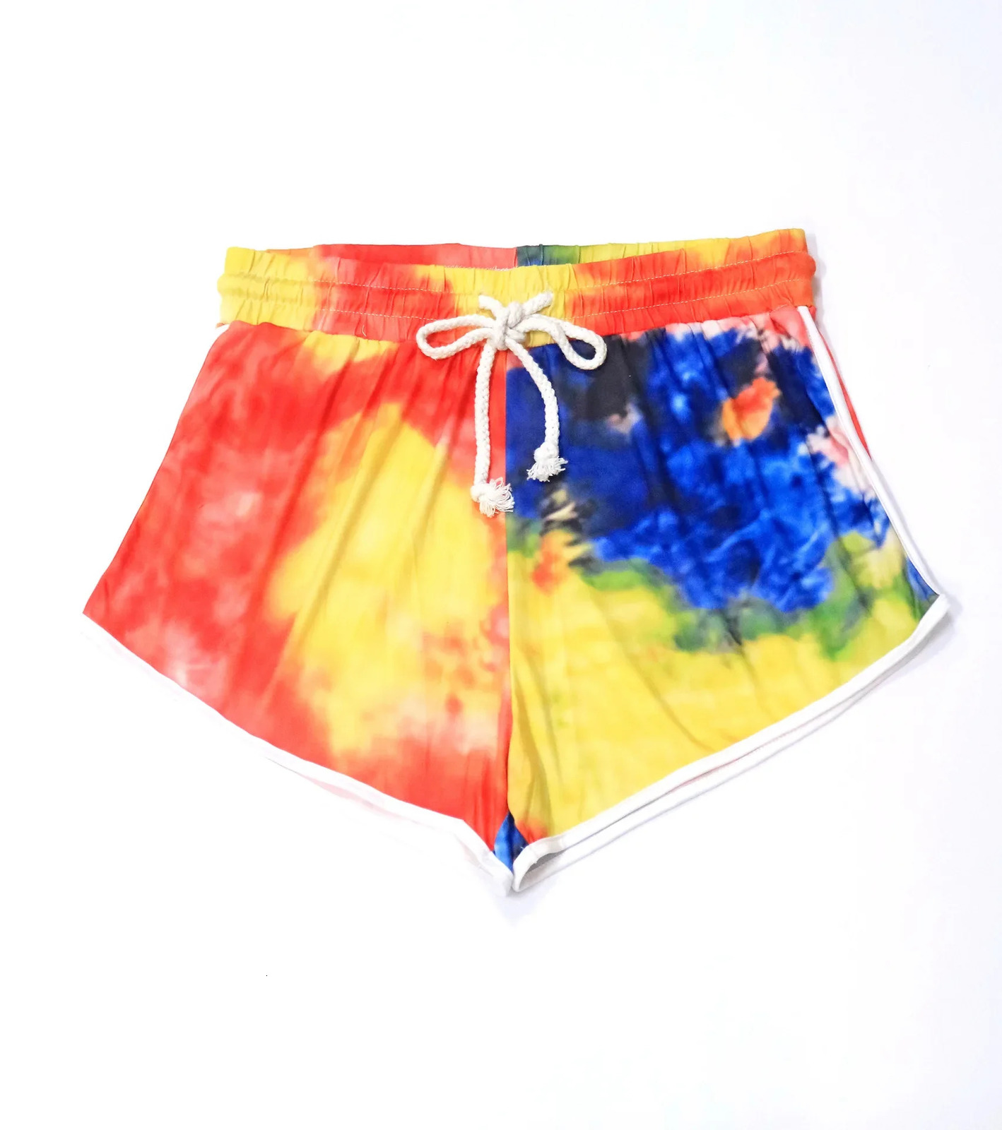 Plus Size Womens Casual Pants Dyed Waist Elastic Drawstring Sports Shorts Comfortable Loose Fit Female Clothing Ac 250805