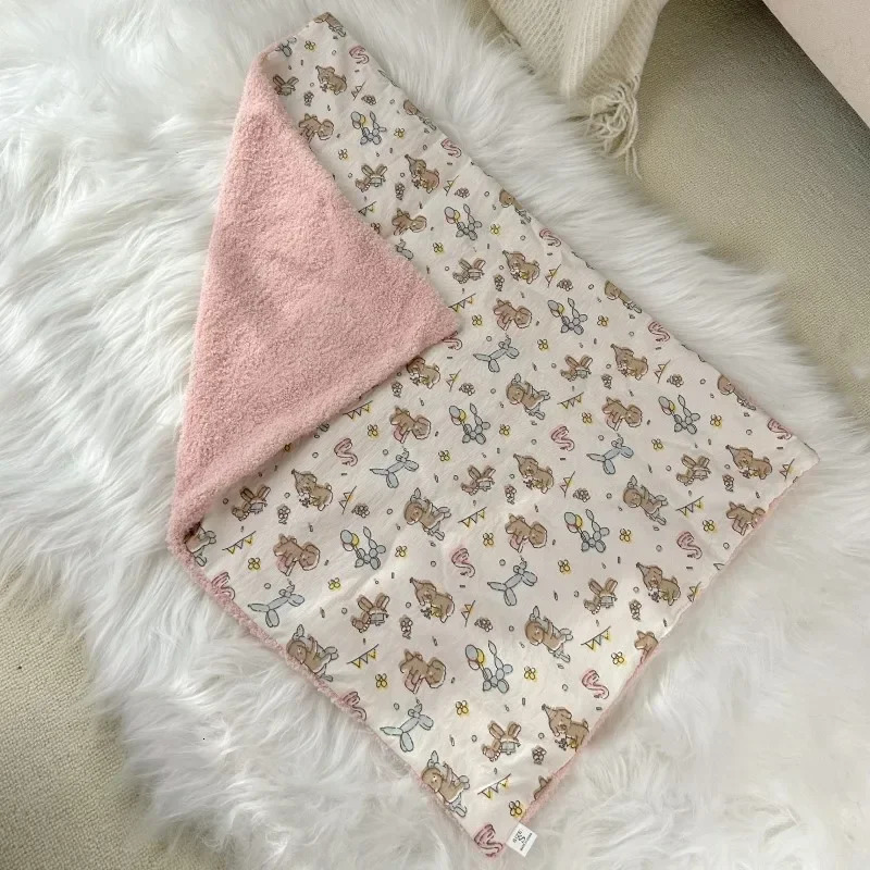 Printed Dog Blanket Pet Blanket Warm Dogs and Cat Teddy Small and Medium-sized Dog and Cat Litter Pad Dog Pillow Sofa Bed 250804