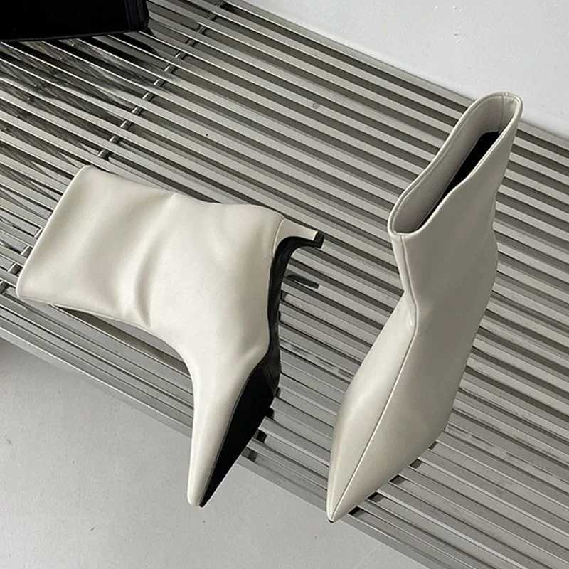 Women Eilyken Ankle Boots Pointed Toe Ladies Slim Short Shoes Low Heels Party Dress Pumps for Winter and Autumn Womens Shoes XJ250807