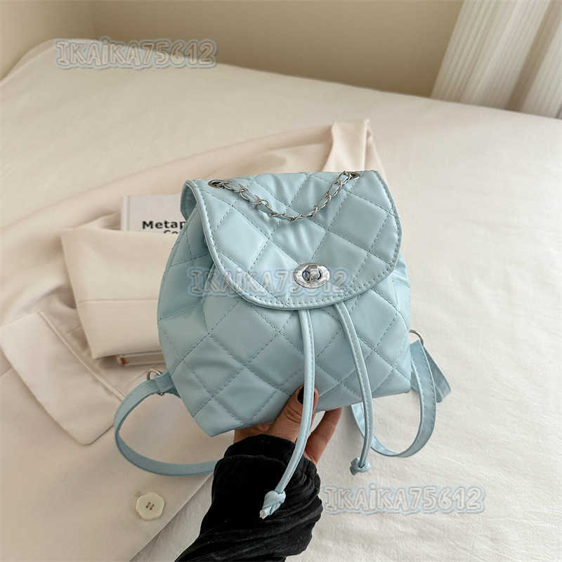 Quilted Backpack for Women Fashion 2024 Summer New Niche Design Chain Bag Small Womens Backpack H250806