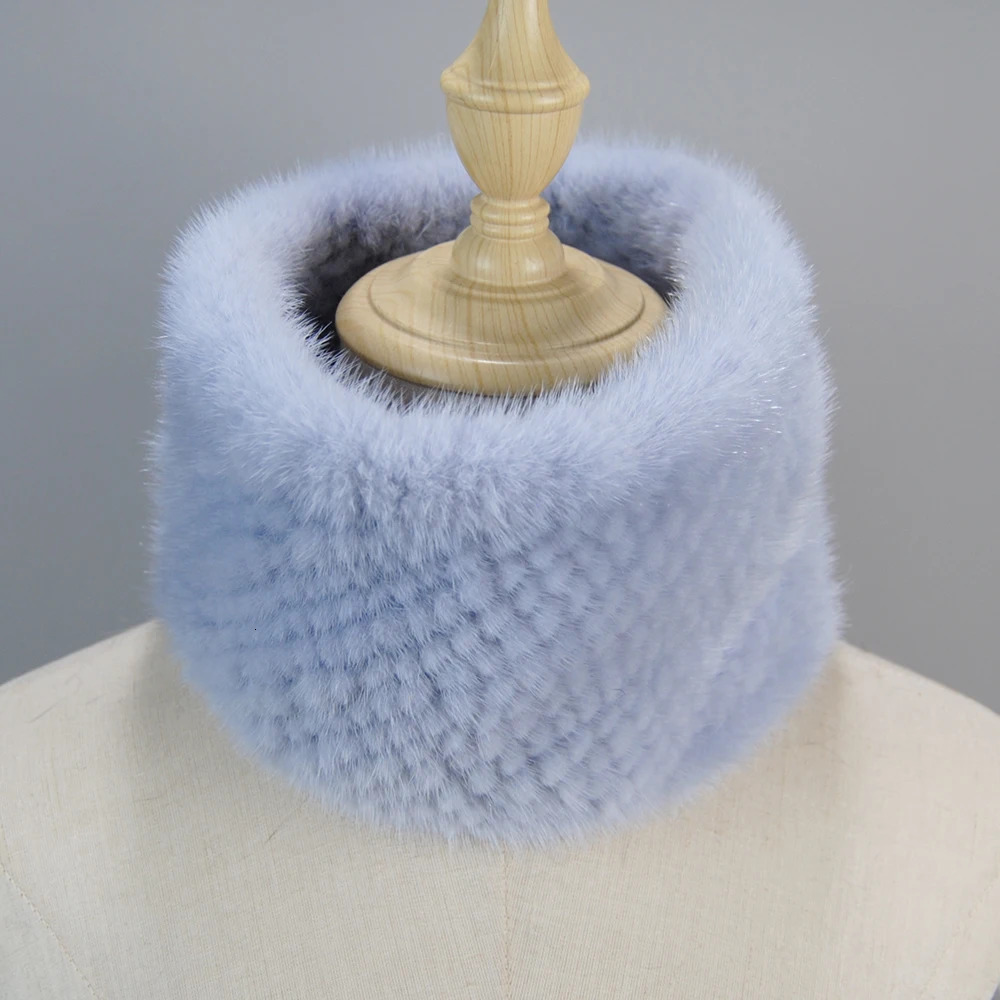 2025 Women Winter Real Mink Fur Scarves headbands Good Elastic Knitted Natural Mink Fur Scarf Thick Warm Lady Fur Ring Shawl 250806