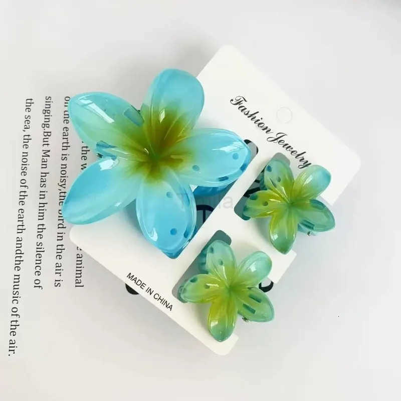 3pcs/set Summer Acrylic Flower Hair Clips for Women Sweet Hairpins Hair Claws Crab Clips Barrettes Girls Large Hair Accessories U250807