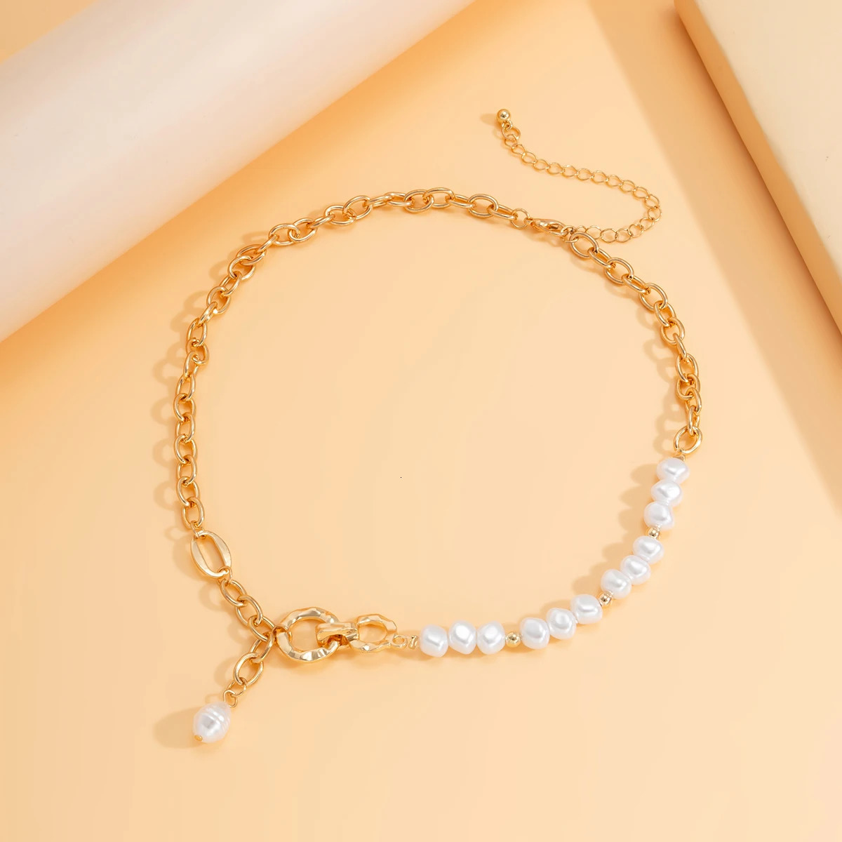 Pearl Beads Chain Short Choker Necklace for Women Fashion Pearl Pendant Necklace Trendy Collar Jewelry Gifts 250730