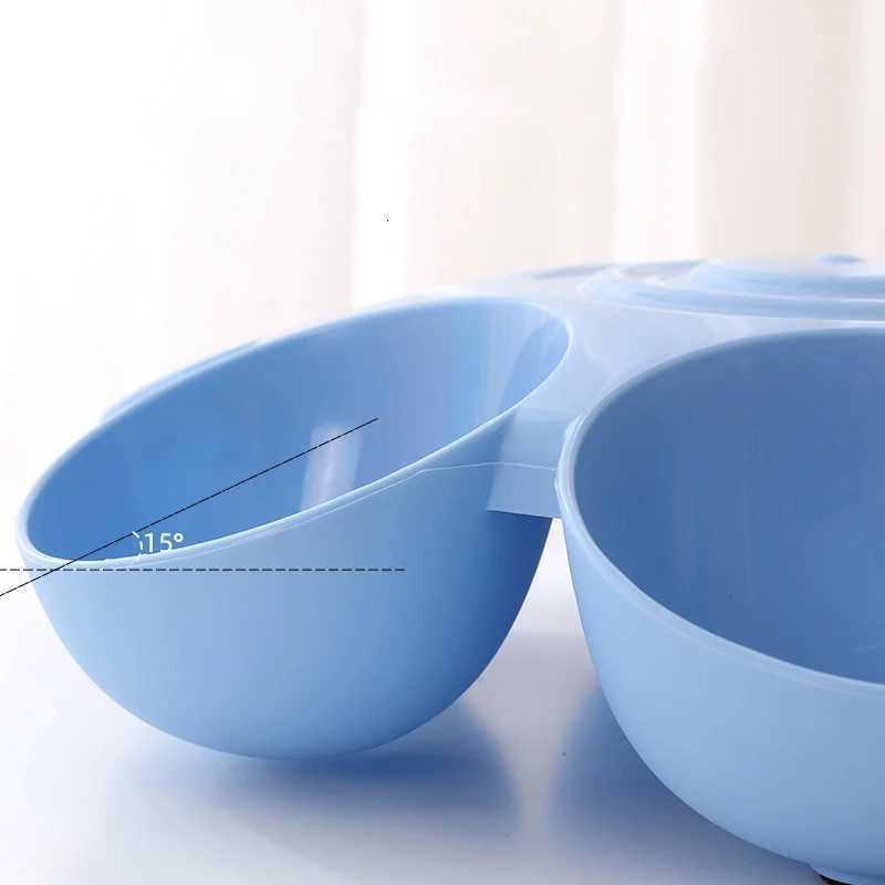 Six-in-one Dog Bowl Puppy Slow feeder Dog Bowl Cat Water Bottle flower-shaped cat Water feeding bowl Healthy Eating plate Pet ac Y250806