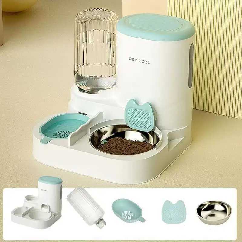 Feeder and Water Dispenser Set Dog Automatic Food Water Dispenser Kit Large Capacity Pet Feeding Station for Cats Dogs Rabbits Y250806