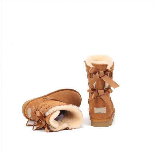 Kids Boots Mini Bow Australian Classic Girls Shoes Toddler Children Winter Snow Boot II Baby Kid Youth Chesut Black Sneakers Furry Bailey