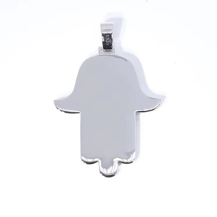 Customized Handmade Hamsa Pendant S925 Silver with Vvs Moissanite Hip Hop Pendants for Mens Jewelry Necklace