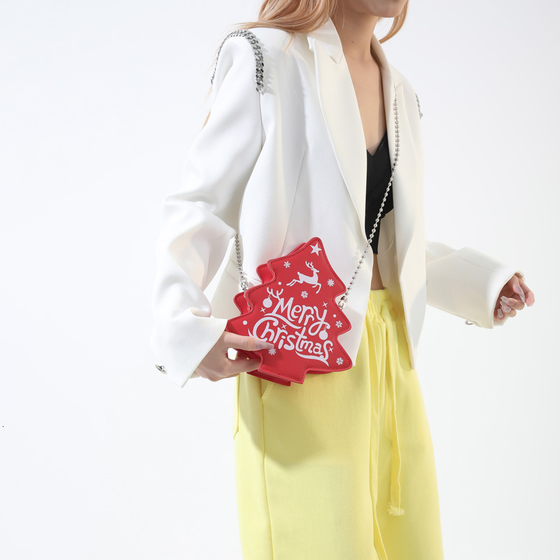 Free shipping designer Unique Design Chain Crossbody Bag for Women New Personalized Christmas Tree Bag Ins Trend Versatile Shoulder Bag