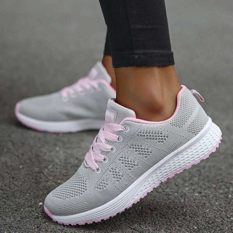 Women's Sneakers Breathable 2025 New Fashion Flat Outdoor designer Woman Vulcanize Mesh Fabric Lace Up Ladies Shoes Female Footwear