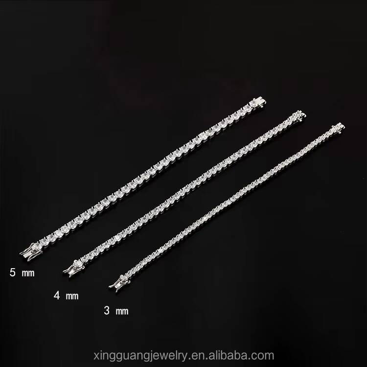 Factory Wholesale 2 3mm Tennis Bracelet 925 Sterling Silver VVS Moissanite Diamond Tennis Chain Bracelet With GRA Certificate