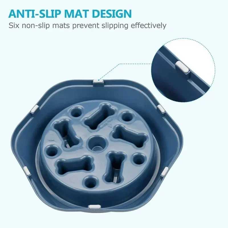 Pet Dog Bowl Dog Slow Feeder Bowl Feeder dogs anxiety Anti choking device Food Plate Feeding Dog Cat Food Bowl cute Pet Supplies Y250806
