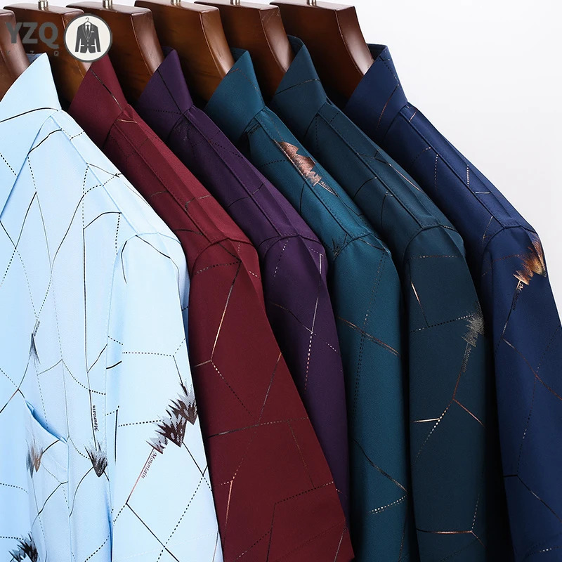 Mens Casual Printed Short Sleeved Lapel Shirt for Summer Fashion Comfort No Ironing Wrinkle Resistant Top 250807