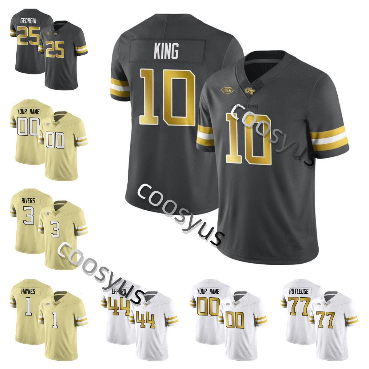 jersey 2025 Custom Georgia Tech Yellow Jackets Football Jersey All stitched College jersey Haynes king Jamal Haynes Jjames