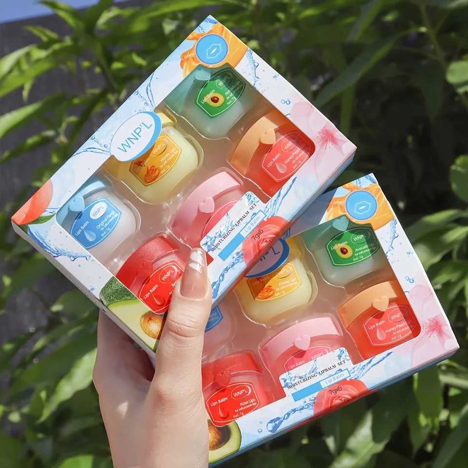 6pcs Fruit Flavor Lip Balm SetColorless Moisturizing Nourishing Lip Gloss for All Skin TypesPerfect Gift for Men WomenXJ250807