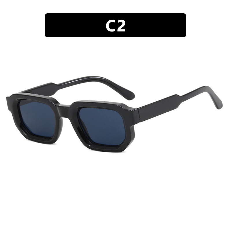 2025 New European and American Retro inspired Square Small frame Sunglasses for Women Simple High end Stylish