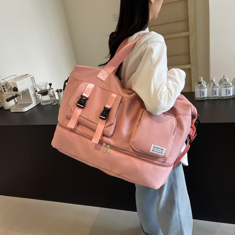 New Hot Selling Multi-Functional Fiess Two-Layer Telescopic Large Capacity Travel Sports Handbag Women's Bag