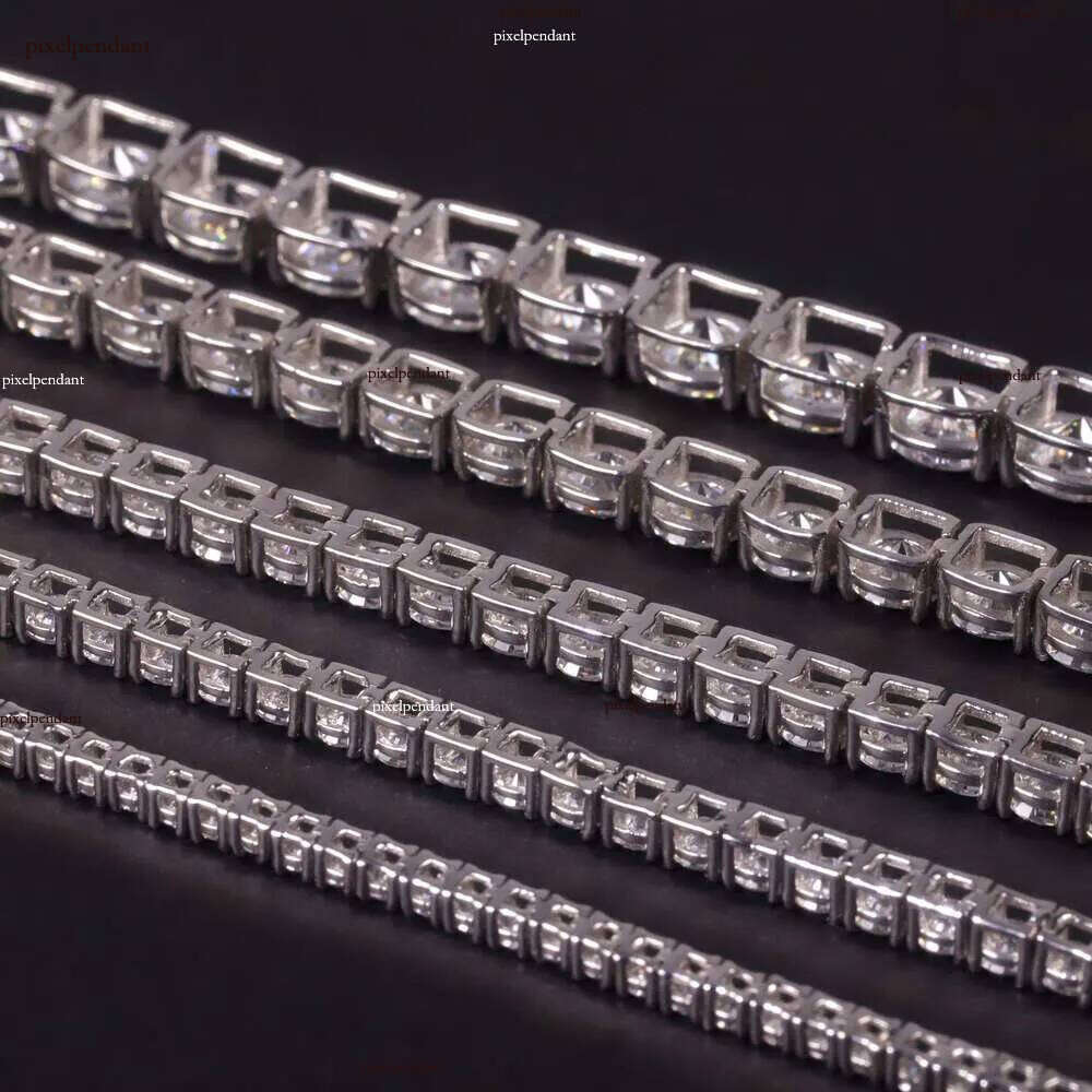 Pass Tester 2MM 3MM 4MM 5MM 6.5MM Iced Out Sier VVS Dia Necklace Moissanite Tennis Chain