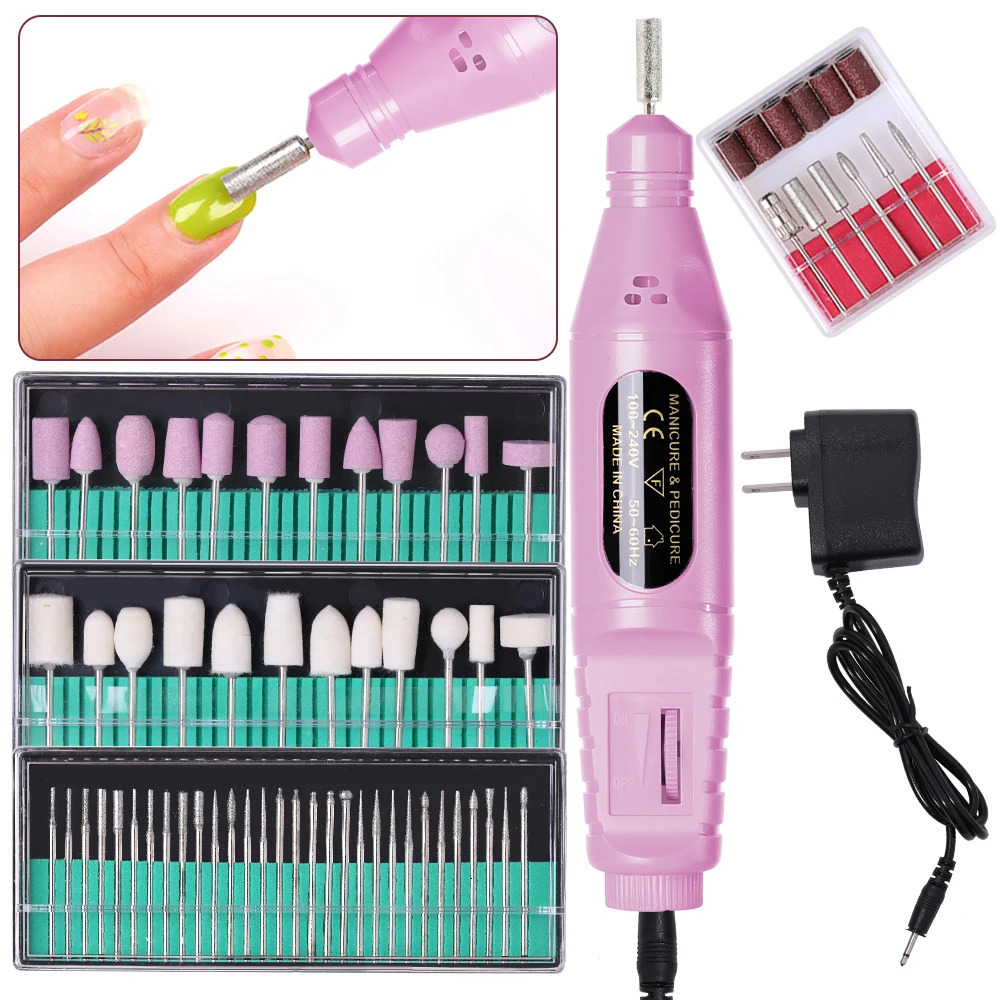 LINMANDA 6 In 1 Electric Nail Drills Kit Remove Polisher Manicure Portable Nail File Nail Drill Equipment Pen Tools Machine 250807