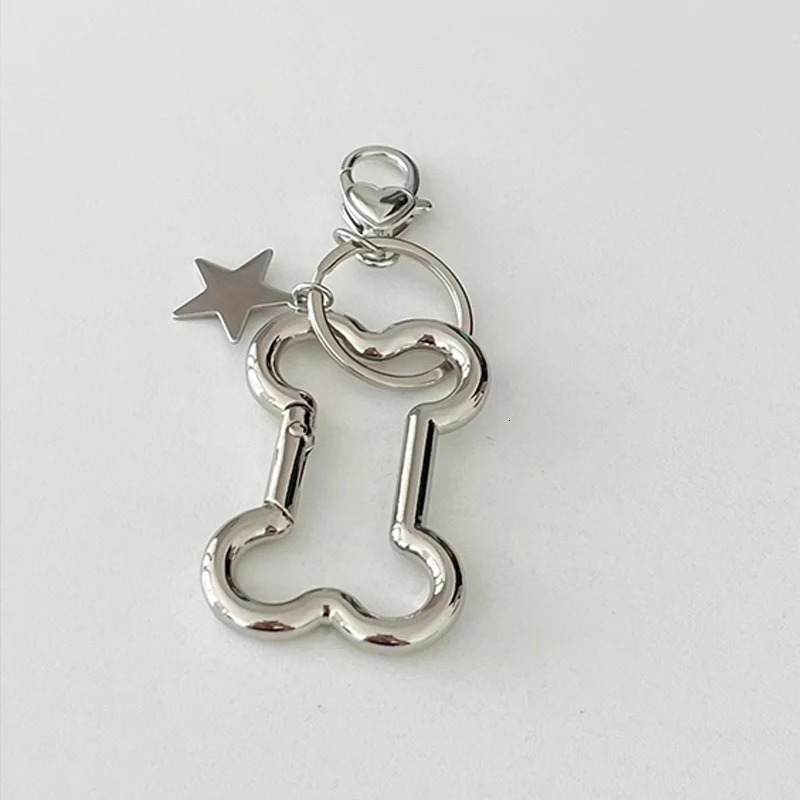 Punk Cool Bone Keychain Korean Fashion Star Bag Pendant Accessorys Goth Jewelry Grunge Keychains Cute 250807