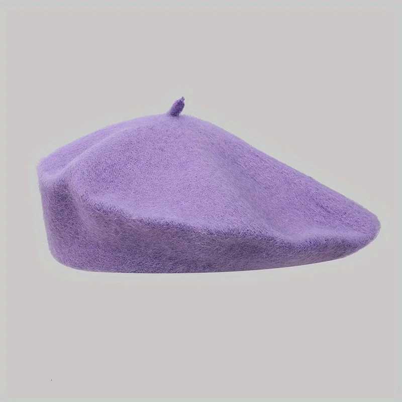 Mens and Womens Vintage Wool Beret Womens Fall and Winter Beret Model Womens Round Top Painters Hat Beret XJ250807