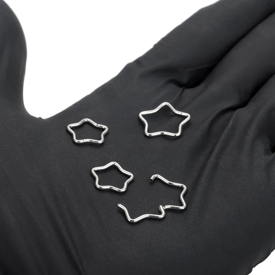 1PC Star Daith Earring Conch Helix Septum Piercing Clicker Segment Nose Ring Helix Rook Ear Piercing Jewelry 16G 250805