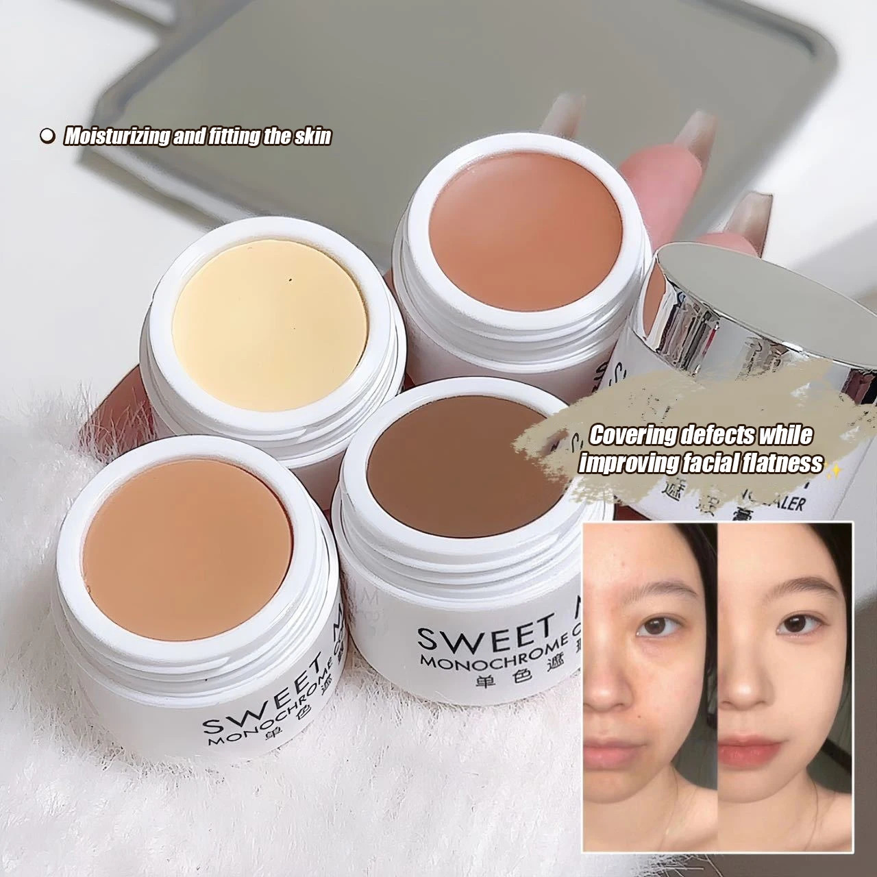 6 Colors Concealer Moisturizing Full Coverage Acne Spot Dark Circles Concealer Foundation Cream Makeup Cosmetics Tools Palette 250730